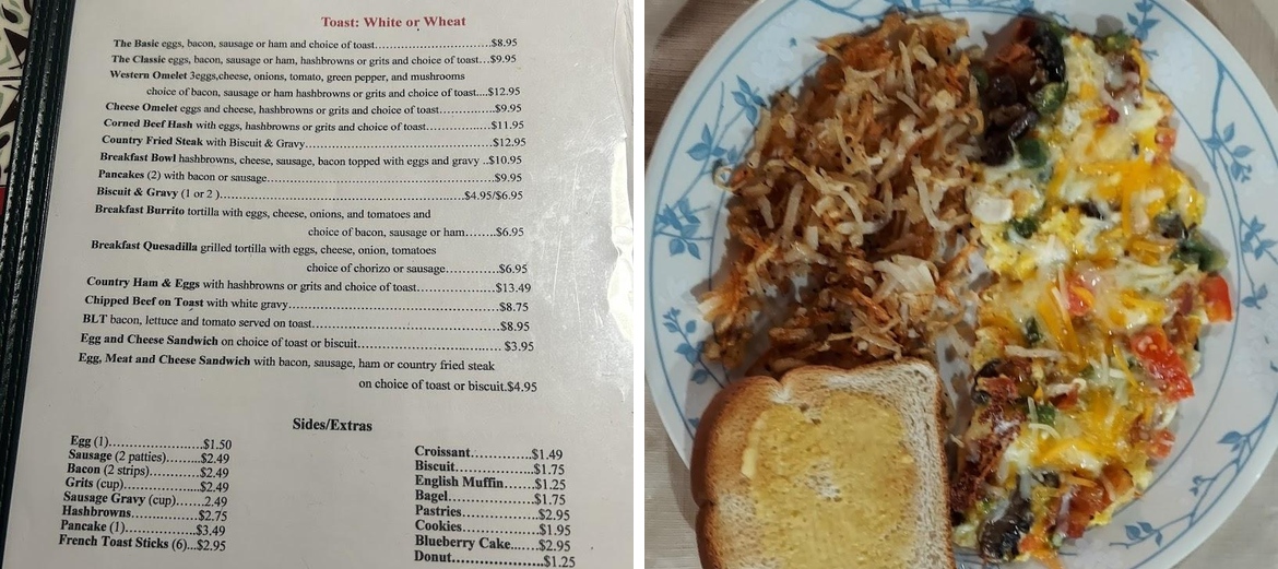 The Fillin Station Menu